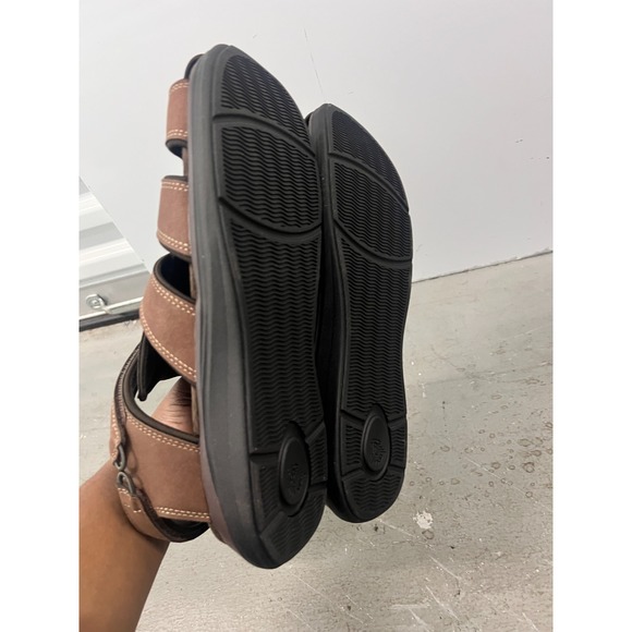 Dockers Byrd Outdoor Sport Fisherman Sandal Men's Dark Tan Leather Shoes - 14W - Picture 6 of 9